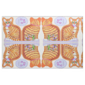 Tabby Cat met dansende Mice Pillow Stof (Yard (91,4 cm))