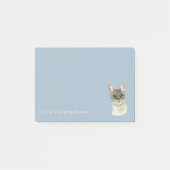 Tabby Cat met  groen oestoestoestel Post-it® Notes (Voorkant)