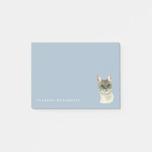 Tabby Cat met groen oestoestoestel Post-it® Notes