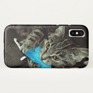 Tabby Cat met Veer van Shirley Taylor Case-Mate iPhone Case