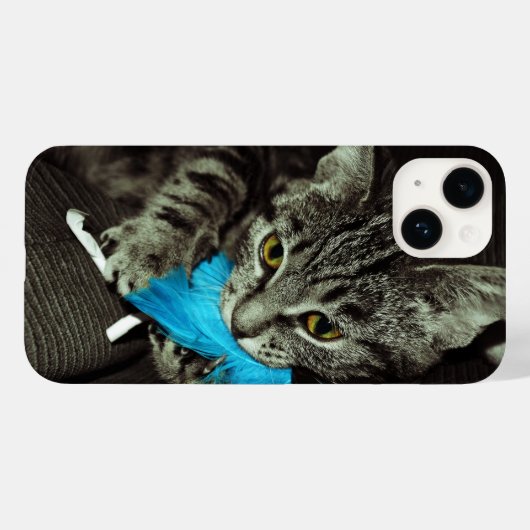 Tabby Cat met Veer van Shirley Taylor Case-Mate iPhone Case (Achterkant (horizontaal))