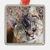 TABBY CAT METALEN ORNAMENT (Voorkant)