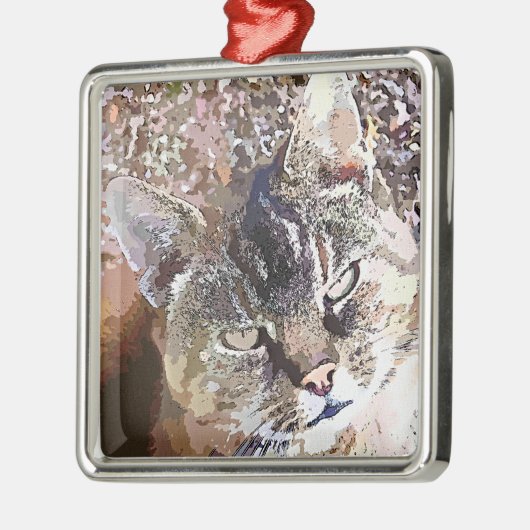 TABBY CAT METALEN ORNAMENT (Links)