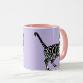 Tabby Cat Mok Lavendel Paarse (Voorkant rechts)