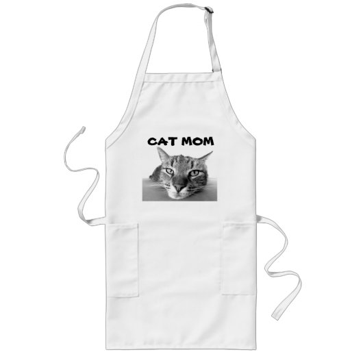 Tabby CAT  MOM Apron Lang Schort (Voorkant)