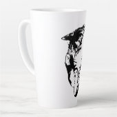 Tabby Cat monochrome Mok omlaag kijken (Linkerhoek)