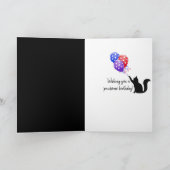 Tabby Cat on Music Birthday Kaart (Binnen)