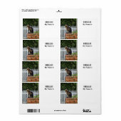 Tabby Cat op Brick Wall Etiket (Full Sheet)