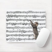 Tabby Cat op vel Music Muismat (Met muis)