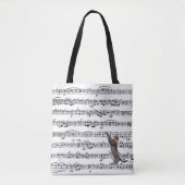 Tabby Cat op vel Music Tote Bag (Voorkant)