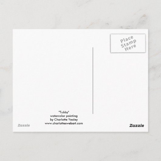 Tabby Cat Original Art Briefkaart (Achterkant)