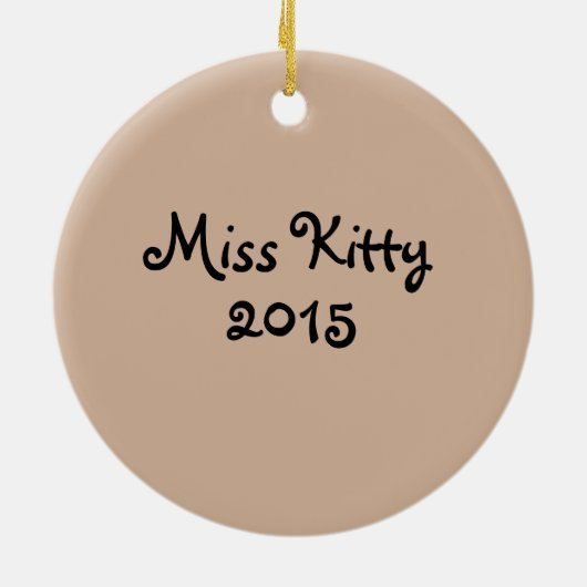  Tabby Cat Ornament (Achterkant)