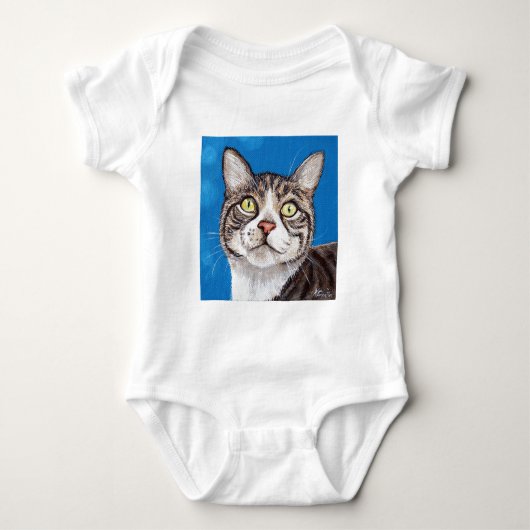 Tabby Cat Painting Romper (Voorkant)