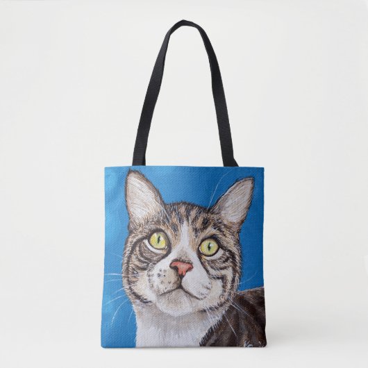 Tabby Cat Painting Tote Bag (Voorkant)