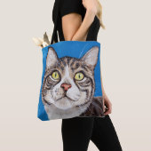 Tabby Cat Painting Tote Bag (Dichtbij)