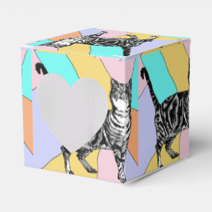 Tabby Cat Pastel Verjaardag Katten Cake Favor Box Bedankdoosjes