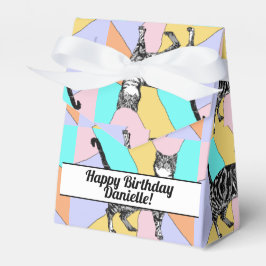 Tabby Cat Pastel Verjaardag Katten Cake Favor Box Bedankdoosjes