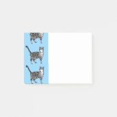 Tabby Cat Pattern Blue cats Post Note Notes (Voorkant)
