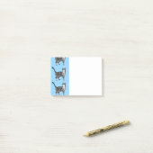 Tabby Cat Pattern Blue cats Post Note Notes (Op bureau)