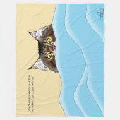 Tabby Cat Peeking Blue Funny Fleece Deken (Voorkant)
