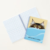 Tabby Cat Peeking Blue Funny Notitieboek (Binnen)