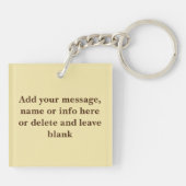 Tabby Cat Peeking Blue Funny Sleutelhanger (Achterkant)