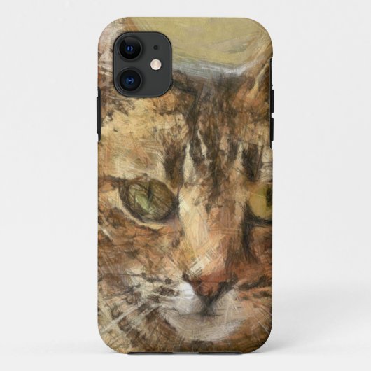 Tabby Cat Pencil Schets Case-Mate iPhone Case (Achterkant)