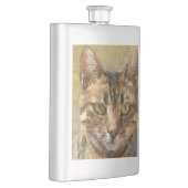 Tabby Cat Pencil Schets Heupfles (Rechts)
