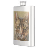 Tabby Cat Pencil Schets Heupfles (Links)