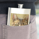 Tabby Cat Pencil Schets Heupfles (Voorbeeld)
