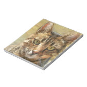 Tabby Cat Pencil Schets Notitieblok (Linkerzijde)