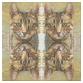 Tabby Cat Pencil Schets Stof (Swatch)