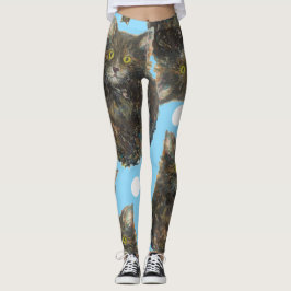 Tabby Cat Pet Whimsical Maureen Girard Vertrouwd Leggings