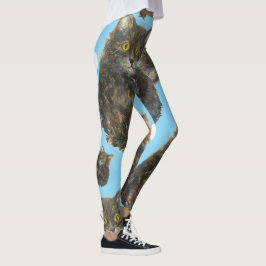 Tabby Cat Pet Whimsical Maureen Girard Vertrouwd Leggings
