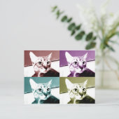 Tabby Cat - Pop Art Briefkaart (Staand voorkant)