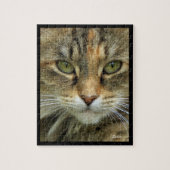 Tabby Cat Portrait Jigzaag Puzzle Legpuzzel (Verticaal)