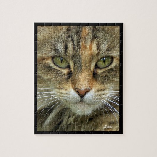 Tabby Cat Portrait Jigzaag Puzzle Legpuzzel (Verticaal)