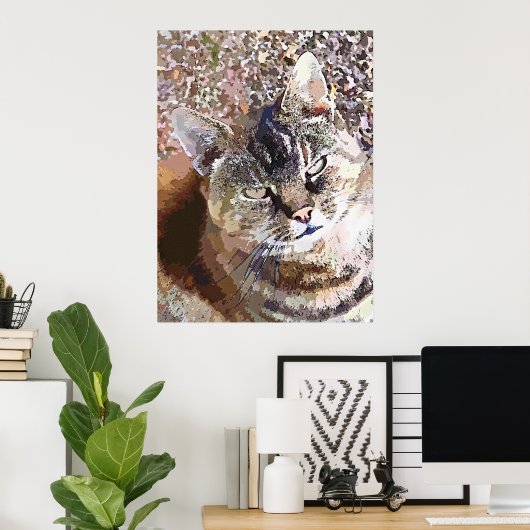TABBY CAT POSTER (Thuiskantoor)