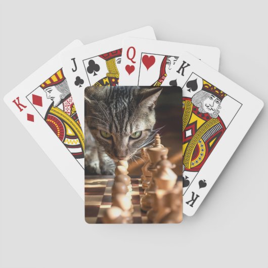 Tabby Cat Pplay Chess Pokerkaarten (Achterkant)