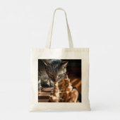 Tabby Cat Pplay Chess Tote Bag (Achterkant)