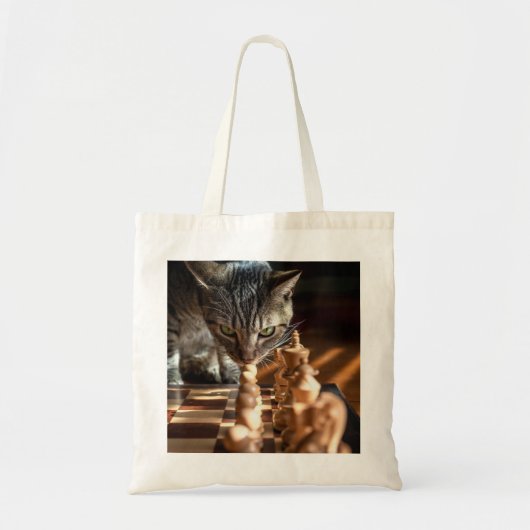 Tabby Cat Pplay Chess Tote Bag (Voorkant)