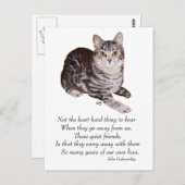 Tabby Cat Rainbow Bridge Briefkaart (Voorkant / Achterkant)