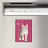 Tabby Cat Rectangular Magnet (Insitu (Vaatwasser))