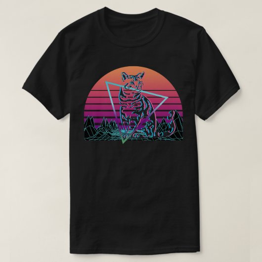 Tabby Cat Retro Premium T-shirt (Design voorkant)