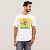 Tabby Cat Ride Bicycle T-shirt (Voorkant volledig)