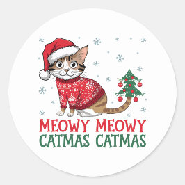 Tabby Cat Ronde Sticker