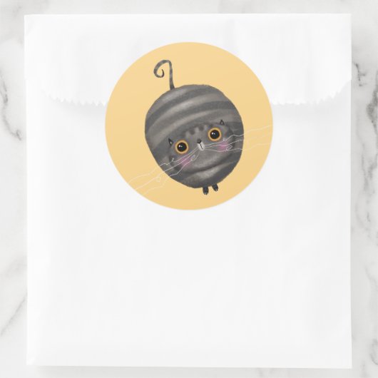 Tabby Cat Ronde Sticker (Tas)