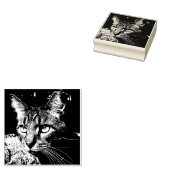 Tabby Cat Rubber Stamp Rubberstempel (Gestempeld)