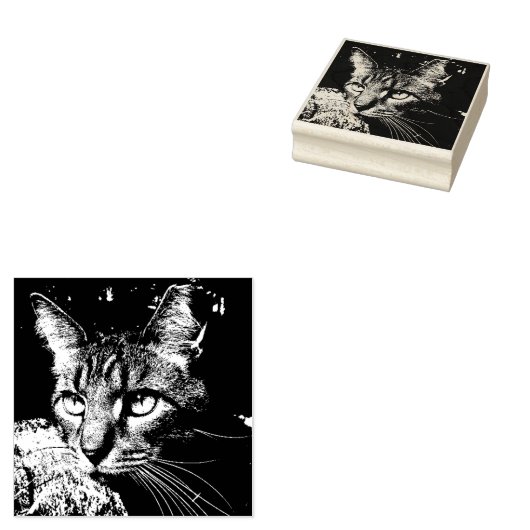 Tabby Cat Rubber Stamp Rubberstempel (Gestempeld)