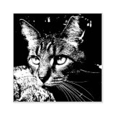 Tabby Cat Rubber Stamp Rubberstempel (Afrduk)